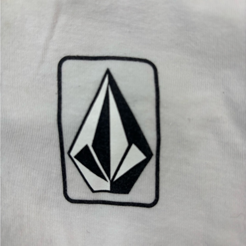 Volcom Kids White and Black Logo Tee Shirt